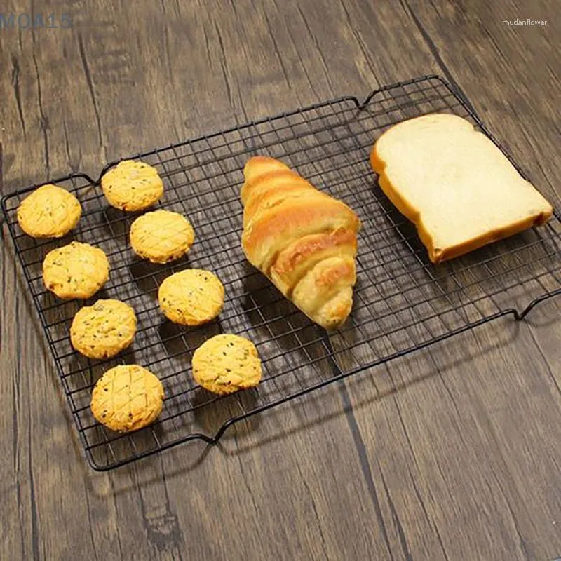 Double Boilers 1Pc Black Nonstick Metal Cake Cooling Grid Rack Net Biscuits Bread Muffins Drying Stand Holder Kitchen Baking Tray Tools