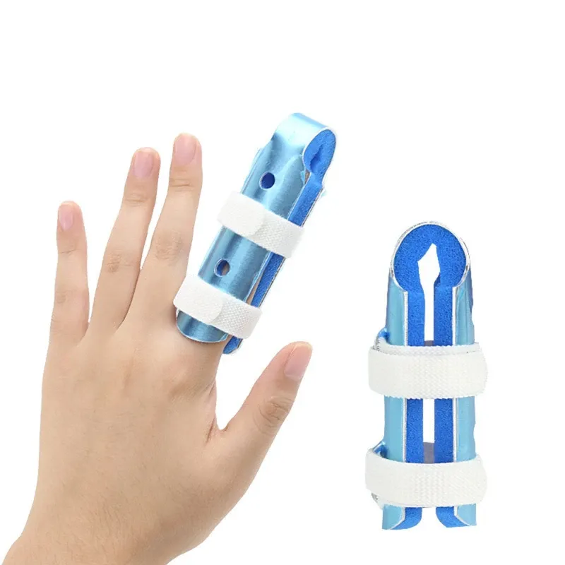 Tratamento azul dedo dedo splint Brace Artrite Corrector da articulação Suporte de dedo fixo Ferramenta de alisador de dedo Ferramenta de correção ortopédica