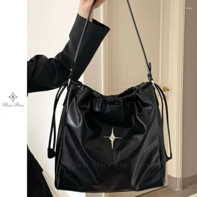 Totes Y2K Корейский простой стиль на плечах эстетическая звезда Tote Casual Women's Underarm Messenger Fashion Sumbag Goth Кошелек