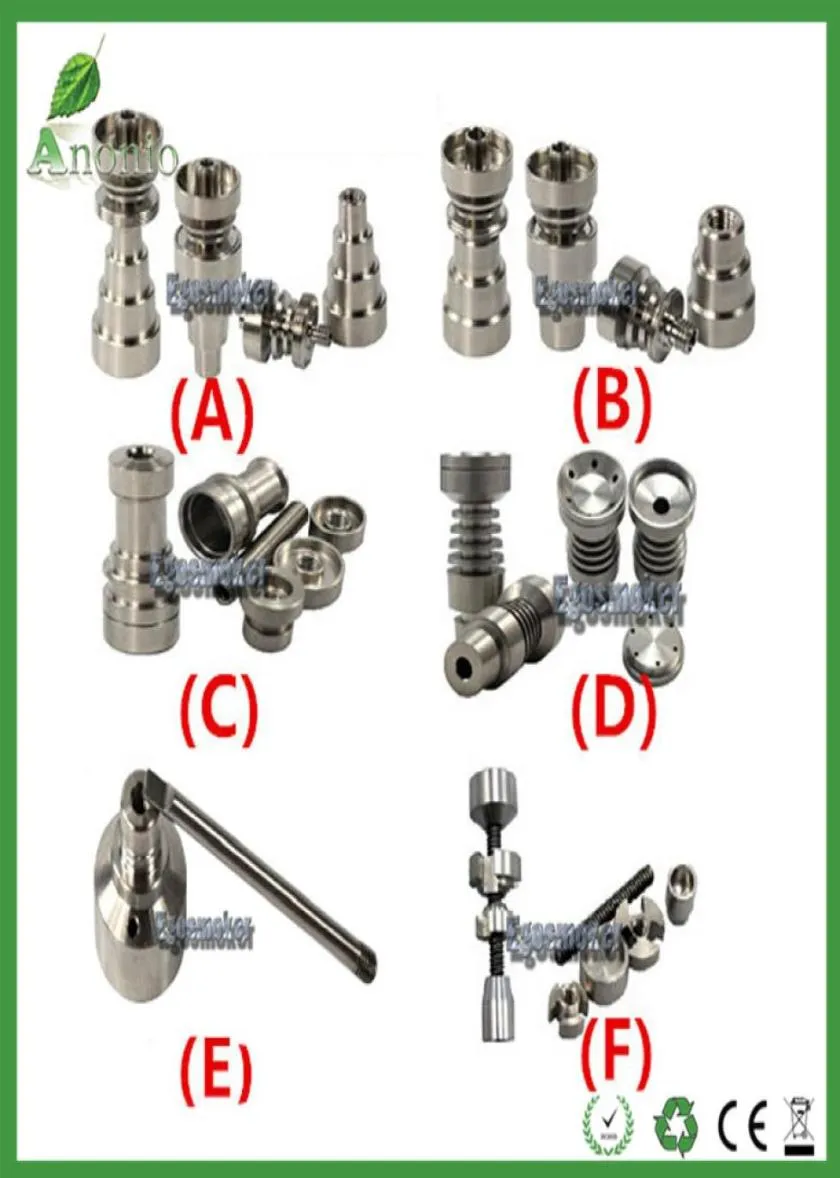 14mm 18mm19mm 수컷 및 암컷 조인트 GR2 2에서 1 4 in 1 6 in 1 Titanium Nail Dilleorse Nail Wax OI9974721