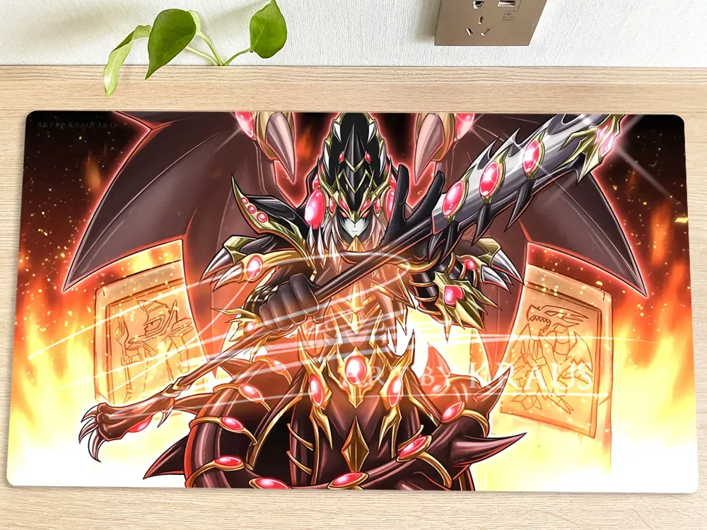 PADS Yugioh playmat Redeyes Dark Dragoon CCG TCG Mat Trading Card Game Table Table Pland Mousepad 60x35cm Mouse Pad