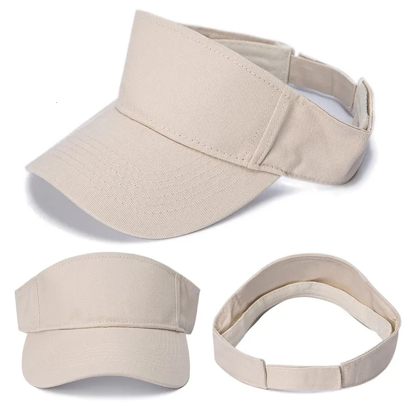 Özel Yaz Unisex Visor Erkek Kapakları İşlemeli Baskı Pamuk Şapkası 240415