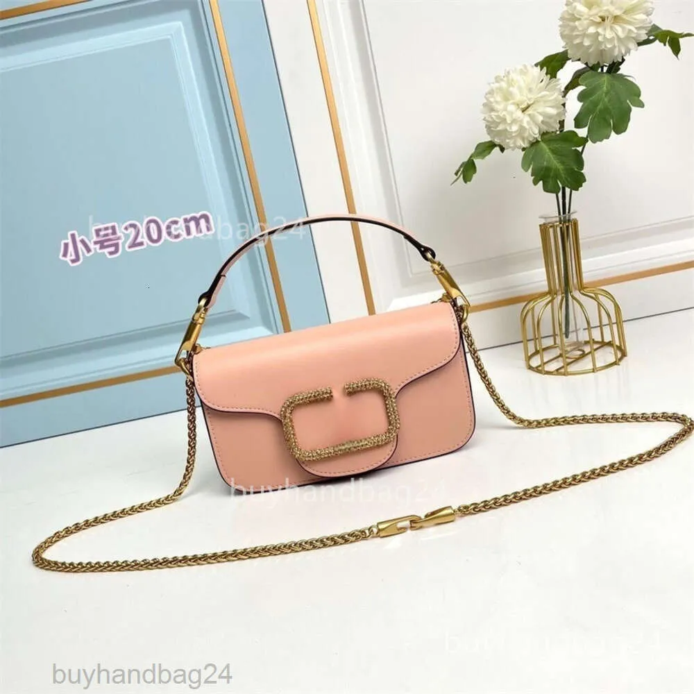 Etkinlik Locoo Tasarımcı Çanta Buzağı Kadın Valens Çantalar Çanta Vlogoo Yeni Lady 2024 Kristal Moda Zinciri Tek Deri Omuz Crossbody Elmas Çanta QL52