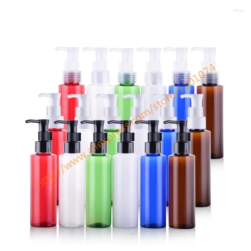 Storage Bottles 100ml Pretty Colors PET Bottle With Plastic Pump.Lotion/Hand Wash/Shampoo/Moisturizer/Facial Water