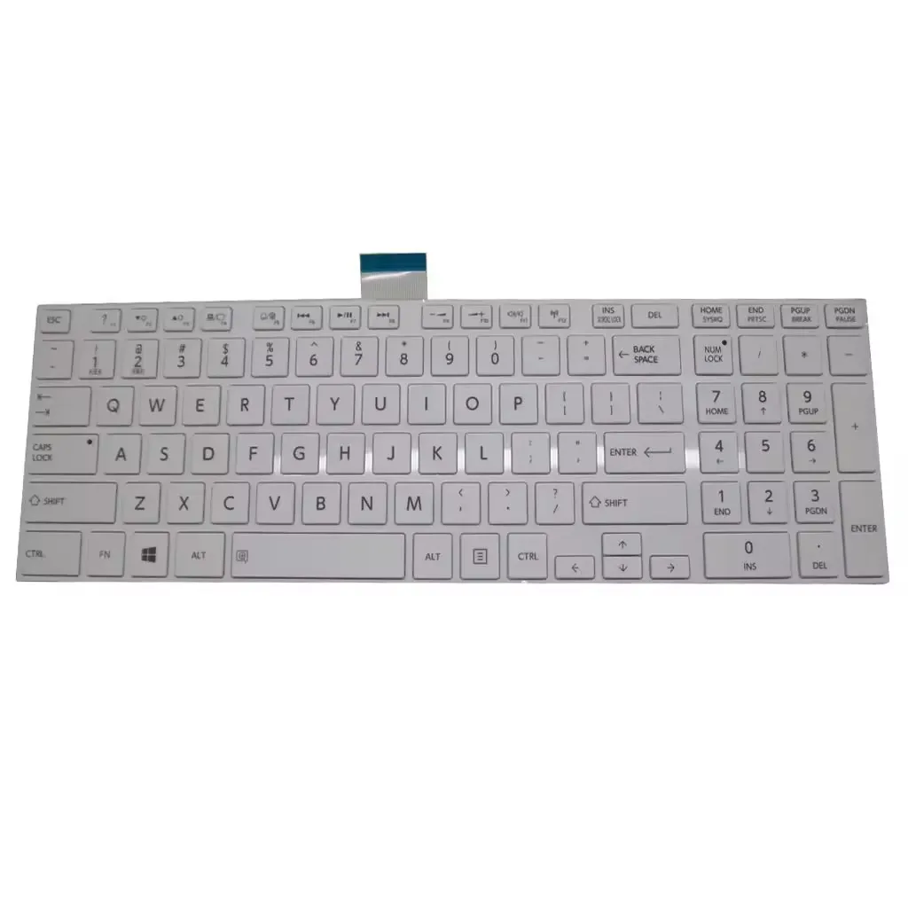 Laptop-Tastatur für Toshiba Satellite L50-A S50 MP-11B53US-9301A 6037B0083602 ENGLISCH US WEISE mit Rahmen neu
