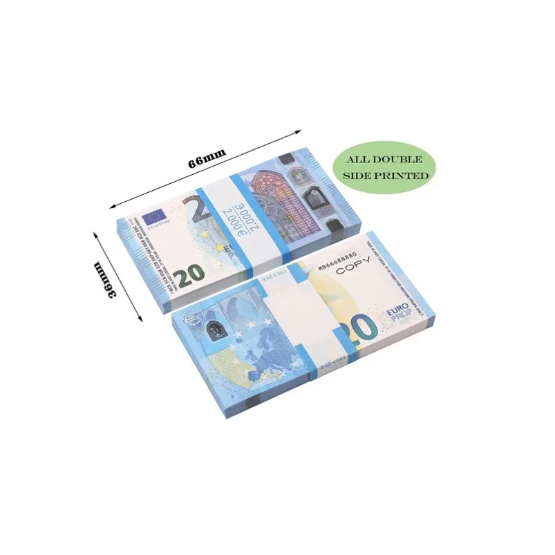 50% dimensioni di proposito copia giocattolo giocattolo euro party realistico falso uk banconotes carta per le forniture per feste in denaro pretende la nota in euro da biliardo per tiktok.