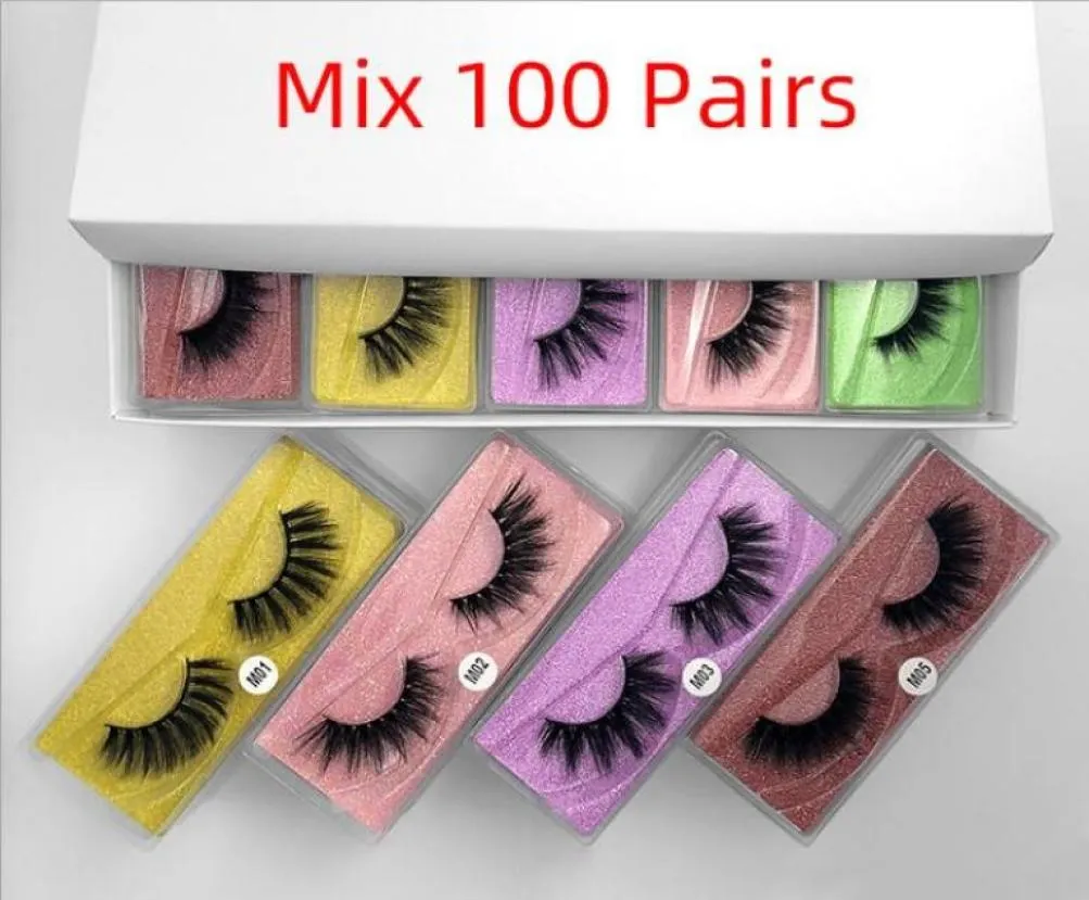 Cils entiers 304050100PCS 3D CHINK LASHES NATURELS CHINK FEUSE FALLE FALK MAKEP FAUX LASHES EN BULK1019624