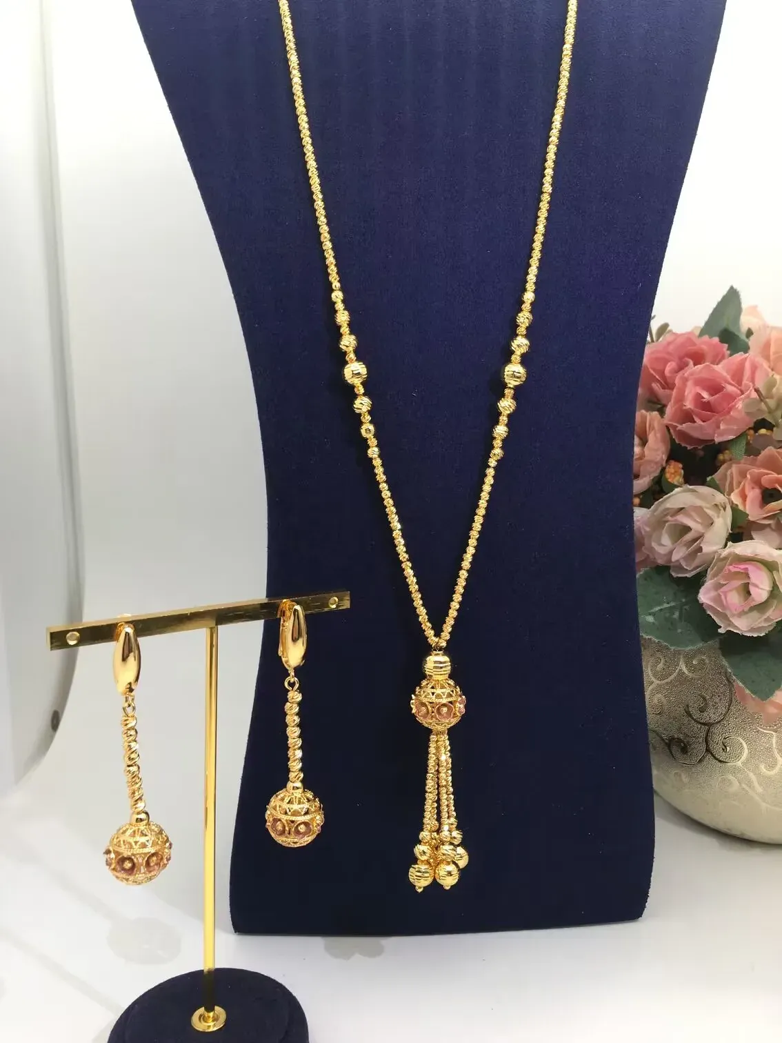 Set Janekelly Hotsale African 2 pezzi di gioielli da sposa set Nuovo gioielleria Dubai Set per le donne Accessori per feste di nozze Design