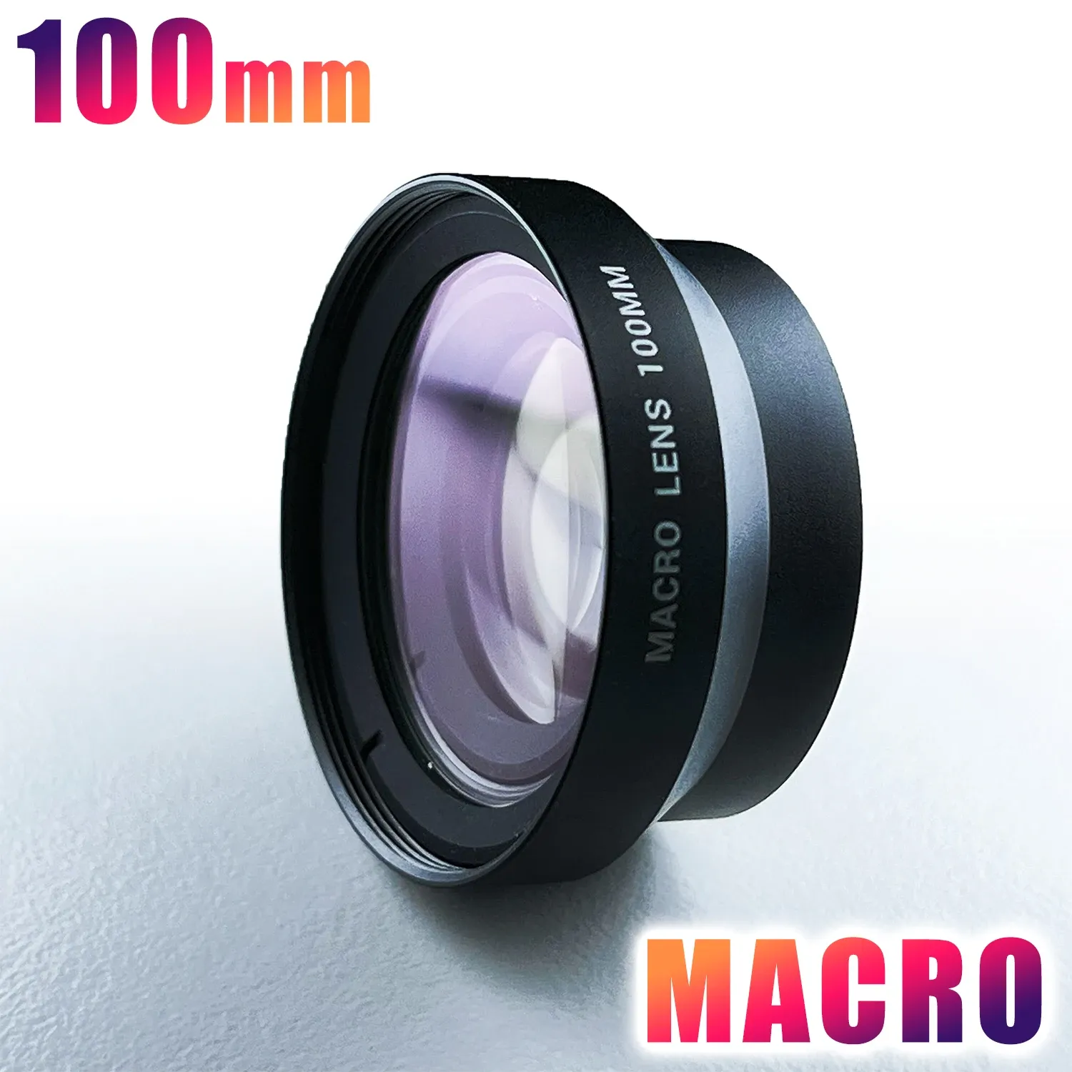 Filtros de 100 mm Macro Lens Macro Photography Telefone Lente da câmera para smartphone, lentes HD para odontologia, prego, olho, vídeo de maquiagem Vídeo