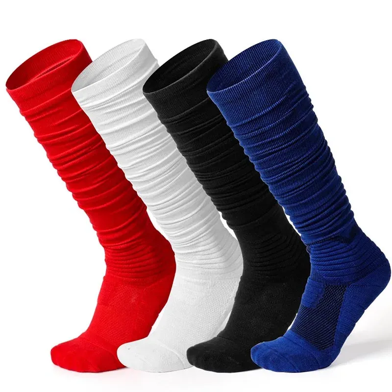 Calzini da rugby da calcio elastico calzini da calcio anti slip extra lunghi calzini da calcio a compressione calzini per sport ginocchio