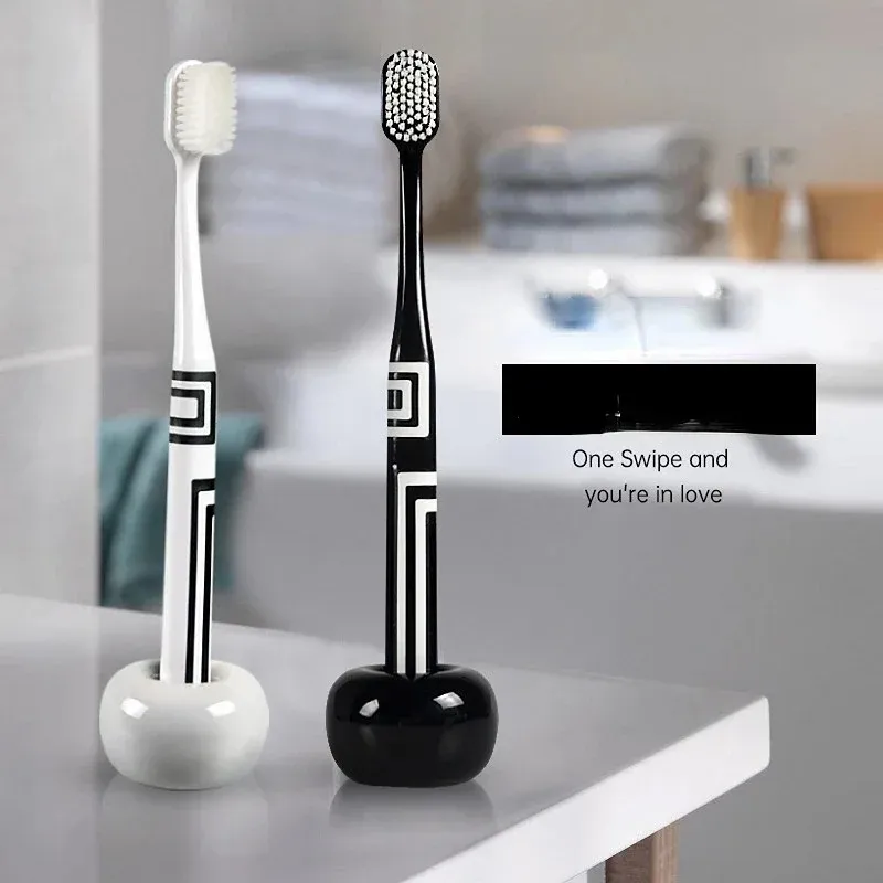 2024 Ultra-thin Super Soft Toothbrush Portable Eco-friendly Travel Outdoor Use Teeth Care Brush Oral Cleaning Oral Care Toolsfor soft portable toothbrush