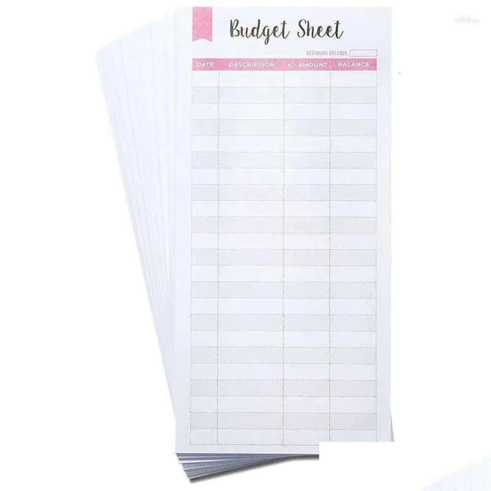 90 Kostnader PCS Wrap Gift Budget Sheets Bill Organizer för A6 Binder Cash Envelope Trackers Budgeting Planner Drop Delivery DH1U0 ING