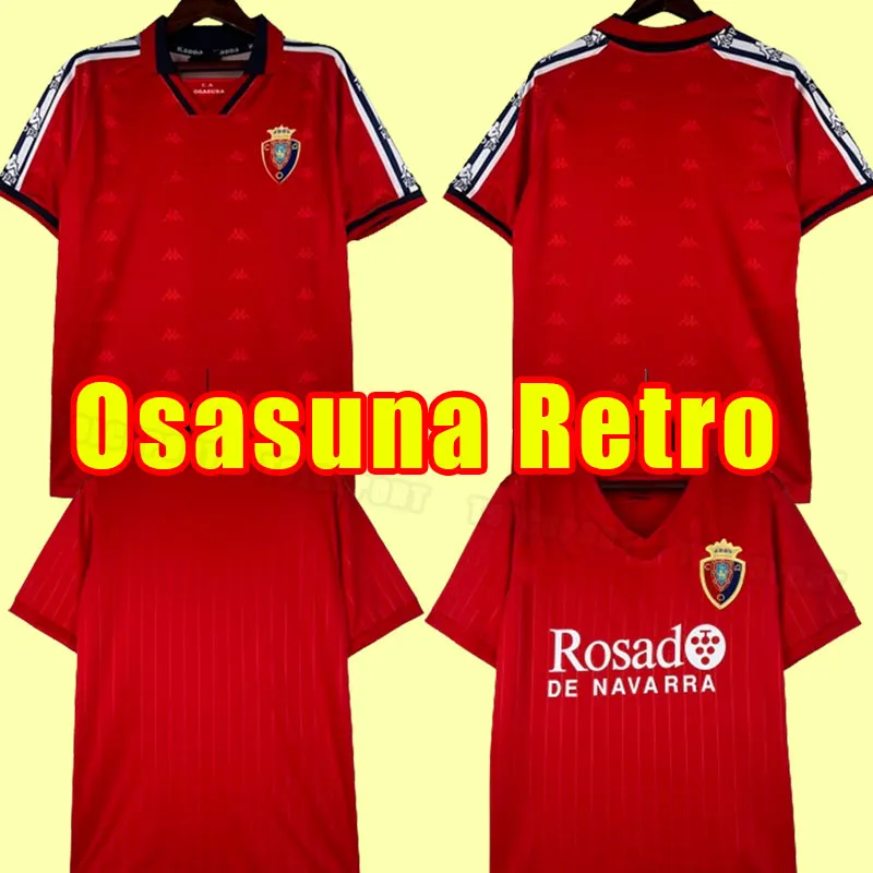 OSASUNA SOCCER Jerseys Home 1987 1988 1995 1996 1997 87 88 95 97 Vingate Tajlandia Koszule piłkarskie