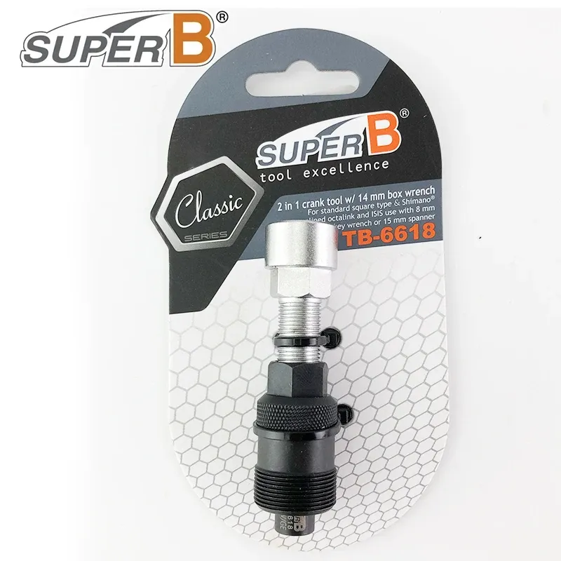 Ferramentas Super B Bike Crank Tool com chave de caixa para o sistema de acionamento de Octalink Splined TB6616/6617/6618 Ferramentas de reparo de bicicleta