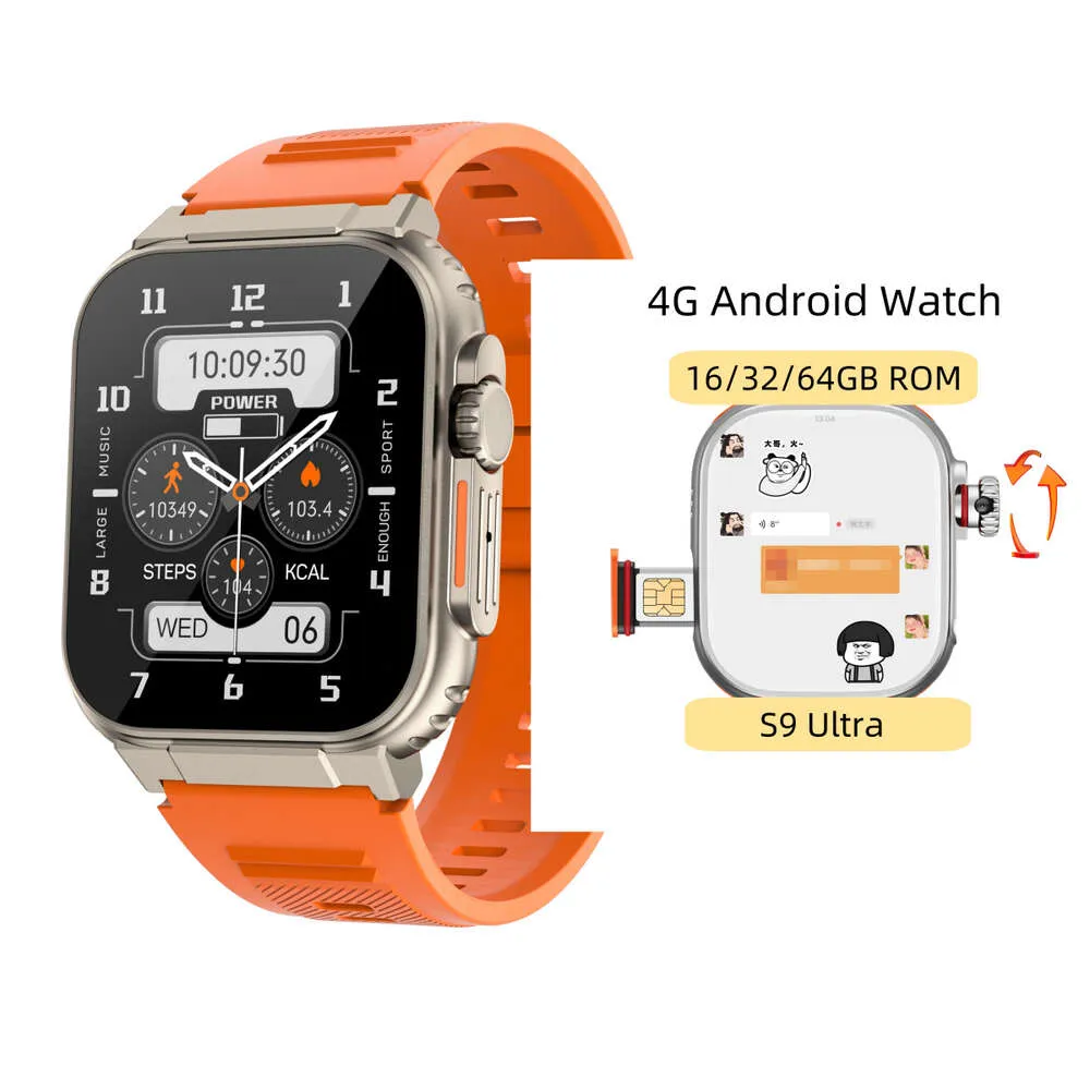 Hot Sales 4G Smart Watch Android System with Rotating Camera Wifi GPS SIM Card Smartwatch