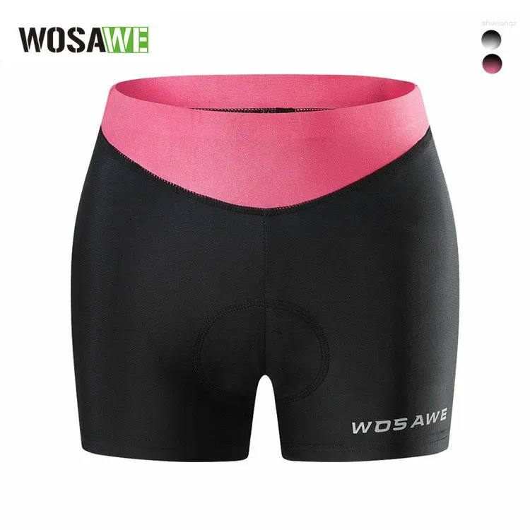 Racing Jackets WOSAWE Women's Bicycle Cycling Underwear With High Waisted Silicone Cushion Elastic Lightweight Breathable Quick Drying BO175