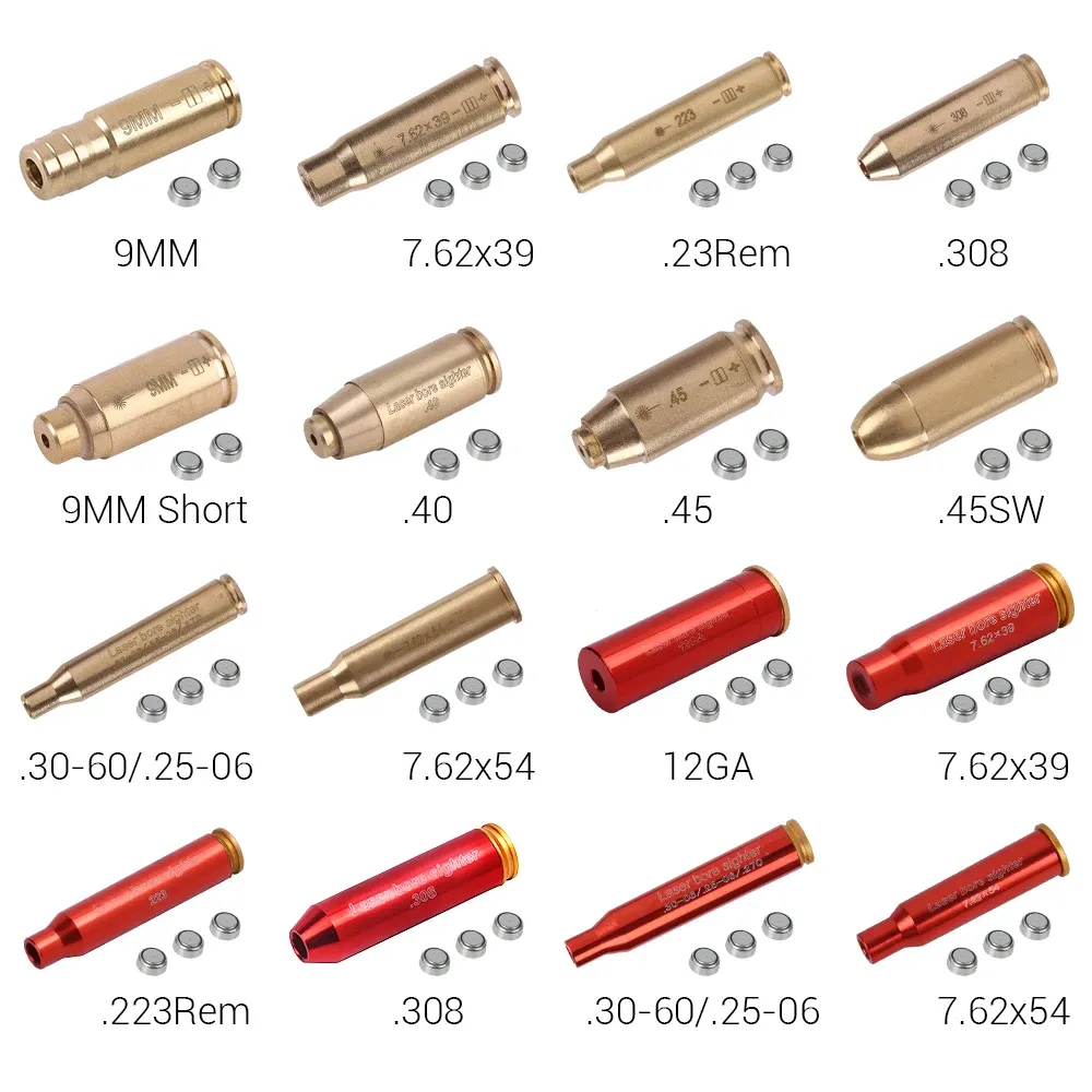 Optyka taktyczna czerwono laserowa bole bole bolenia bolenia kaseta bolenia dla 9 mm/.223/.308/5.45x39/7.62x39/12GA Airsoft