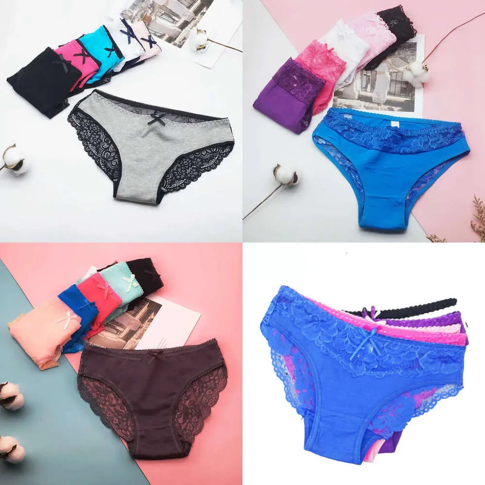 PCS 6 / LOT SEXY LACE Underwear Briefs Underpants Cotton Women Panties M L XL 9403 210730 X