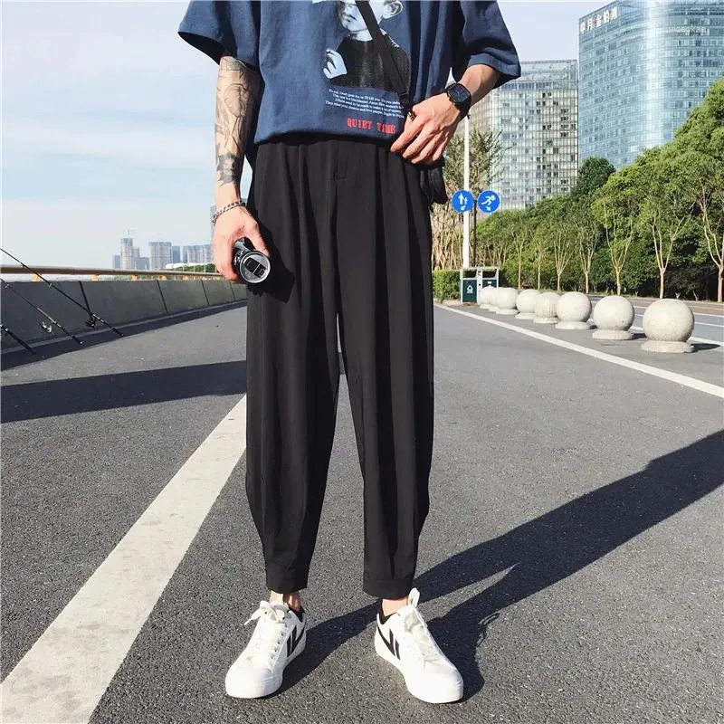 Pantaloni maschili uomini estivi harem streetwear joggers pantaloni maschi casual donnapanini harajuku in stile caviglia