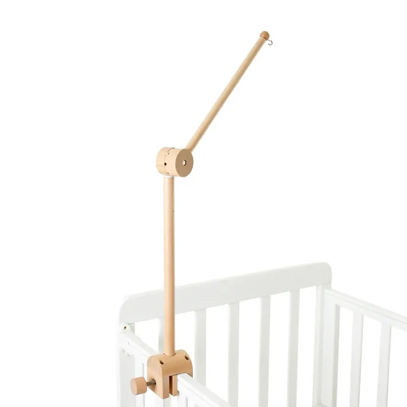 Baby Bed Bell Bracket 0-12 Months born Wooden Adjustable Mobile Holder Rattle Supportrt Crib Accessories Infant Born Gift 240418