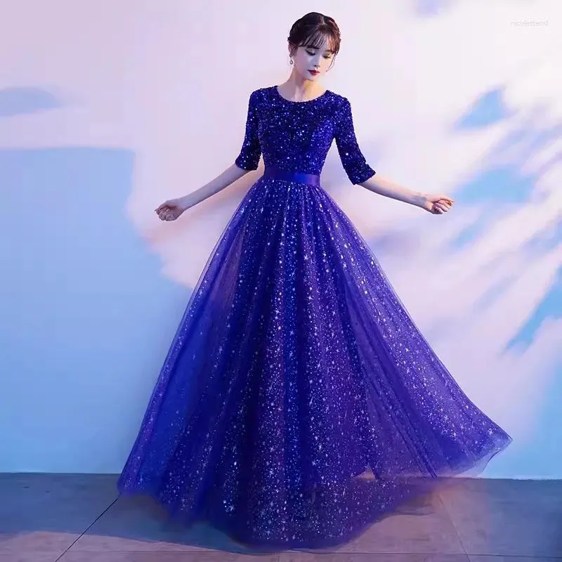 Party Dress Long Evening Dress Adult Female Mid Sleeve for Chorus  Performance Annual Meeting Host Dinner from Dhgate Urban Sexy Dresses -  price 94.07