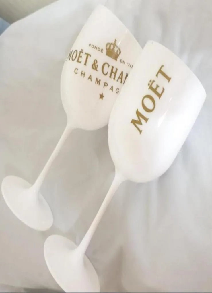 2PCS Plastic Wine Party White Champagne Glass Moet Wine Moet Glass5966287