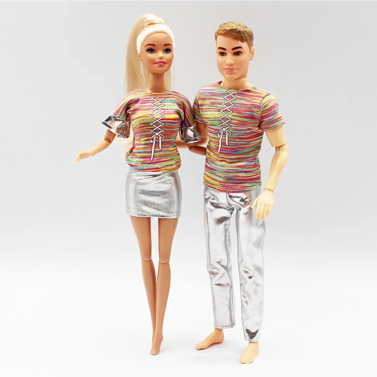 Dockor 30 cm Par Doll Girlfriend Boyfriend Ken Doll 1/6 Doll med Wheat Complexion Body Par Outfit Parents Cosplay Toys Gifts