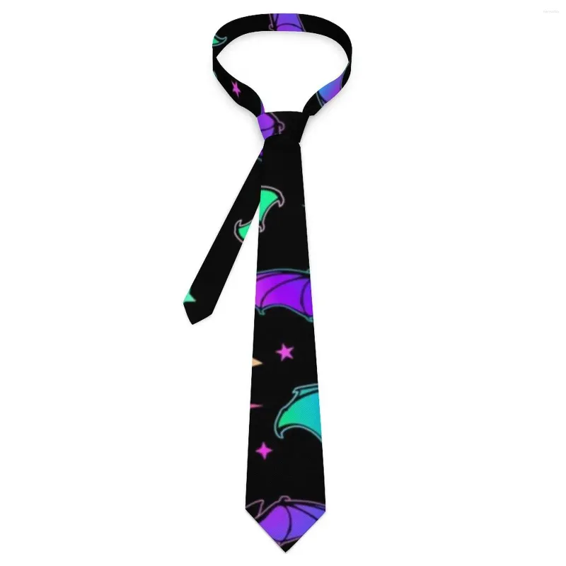 Bow Ties vleermuizen en sterrenbindingen Gothic Halloween Graphic Neck Cool Fashion Collar voor mannelijk trouwfeestje Ntralte -accessoires