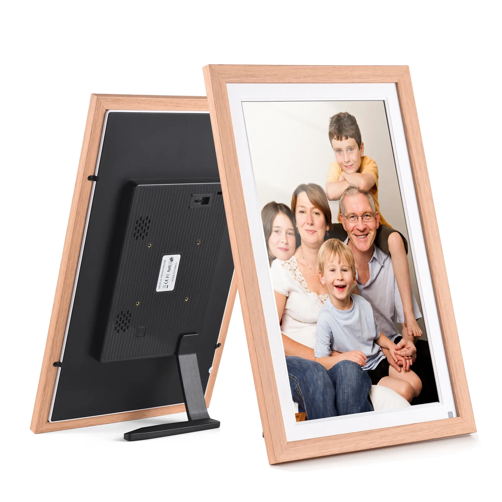 Ramar 15.6 i stort WiFi Digital fotoram 1920*1080 IPS -skärm Cloud Digital Picture Frame 16GB lagringskapacitet Appfoton Delning