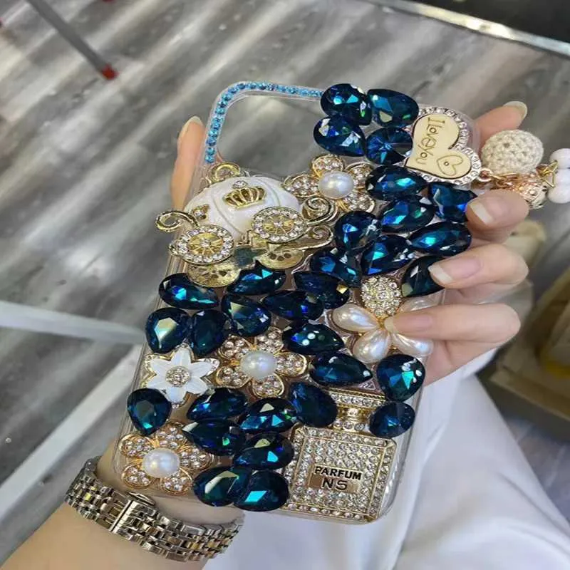 PDSX TO6K Case Case Perfume Perfuming Pumpkin Luxury 3D Diamond Phone Case для iPhone 13 12 11 Pro Max x XR XSMAX X 8 плюс 7 -пл.