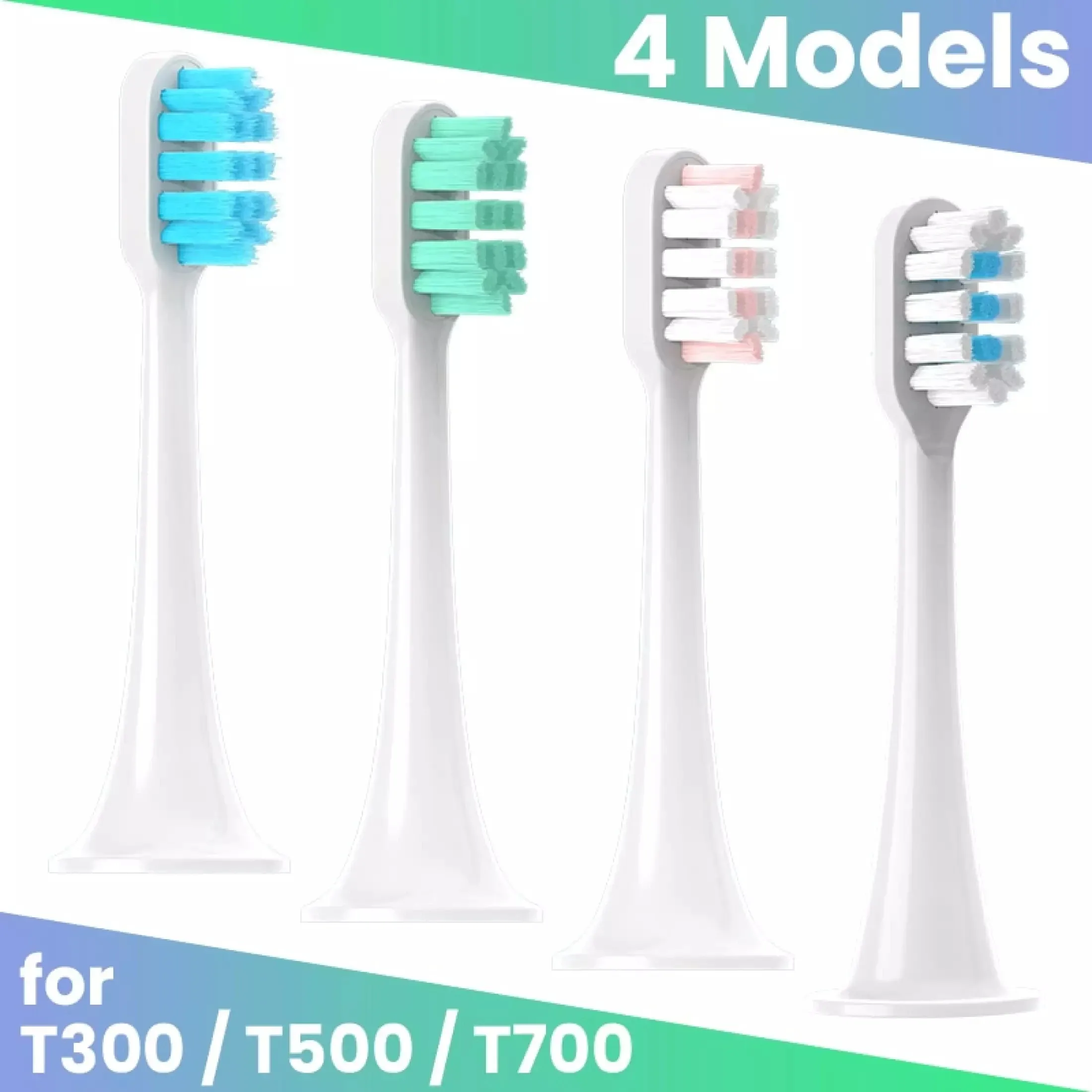 Toothbrush Replaceable Brush Head For Xiaomi T300 T500 T700 Soft Bristle Brush For Sonic Electric Toothbrush With Metal Free Planting