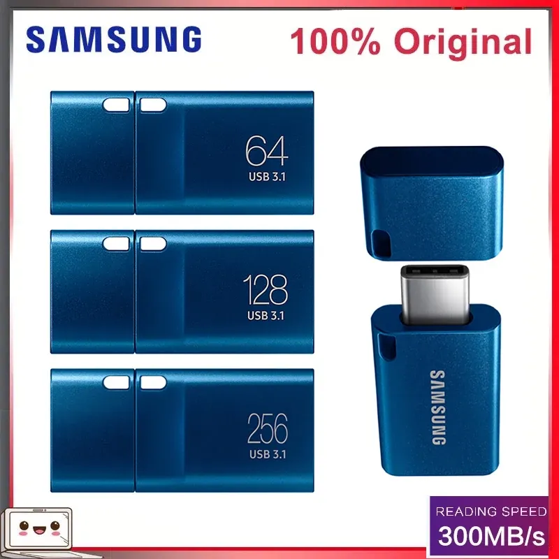 Drives Samsung Typec USB Flash Drive 256g 128g 400 Mo / s 64 Go de lecteur de stylo USB 3.1 Pendrive Memory Stick pour PC / Nooking / Smartphone / Tablet