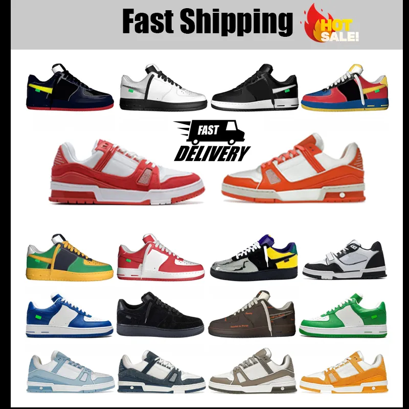 Men Dames Luxe Casual schoenen Lederen Sneakers Designer Deserveer Running Shoes Buitengewone Casual Sneaker Platform Mens Sports Trainers populair modieus