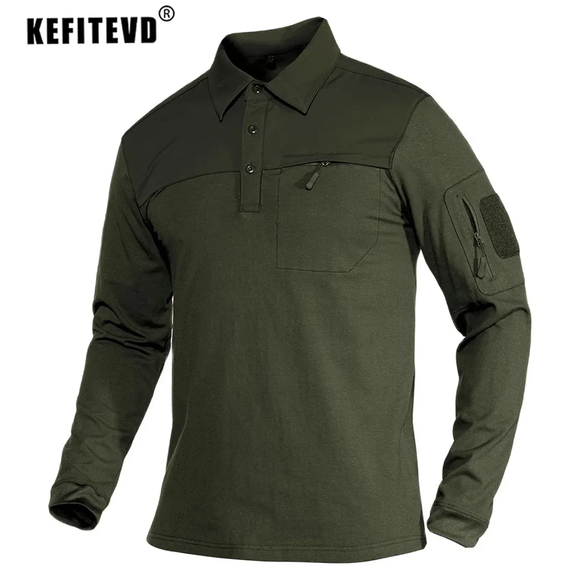 Accessoires Kefitevd Men de travail tactique à manches longues pour hommes à manches longues à manches longues SAFARI TOSHIRTS PLIPHER