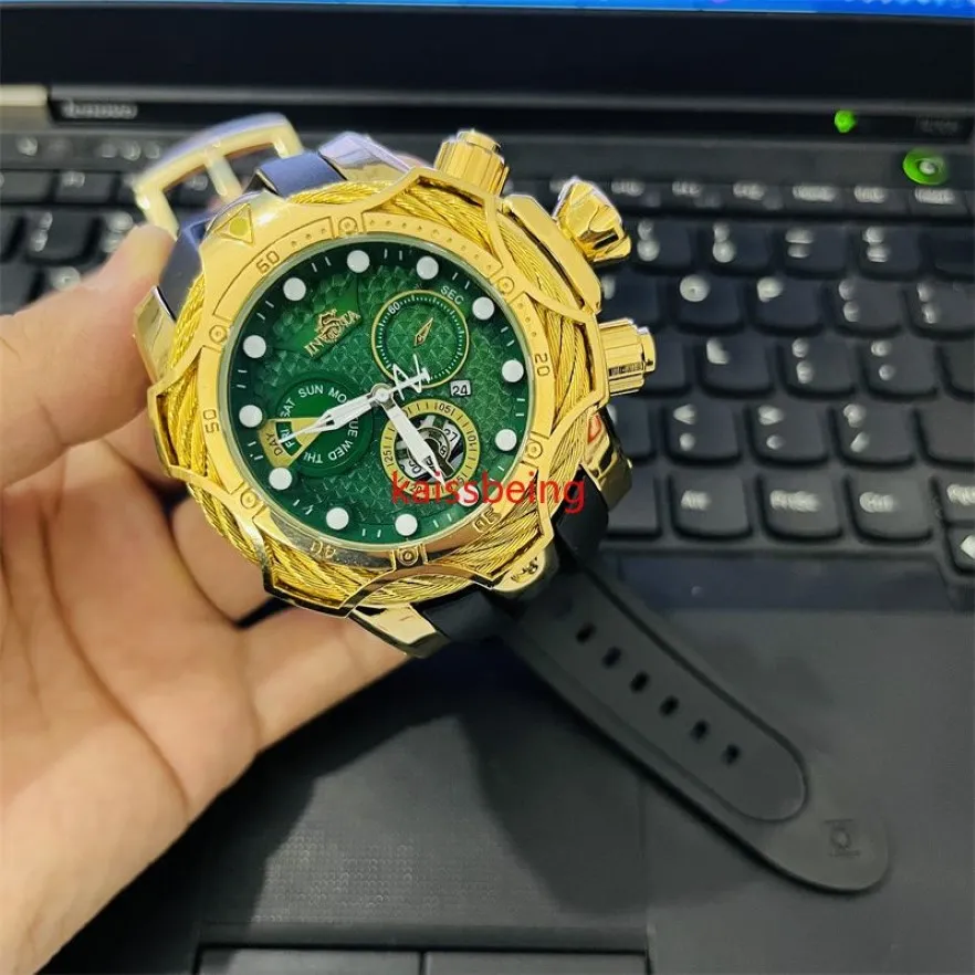 KSA Reserve Venom Top Brand Luksusowa jakość Mężczyźni Watch Niepokonany Luminous Invicto RelOJ de Hombre dla Drop203c