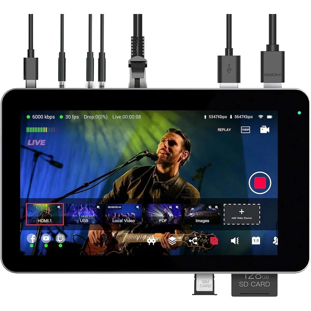 Mini dispositivo Live Multi Camera portatile per lo streaming in USA, Canada, Messico - Compatto, facile da usare, perfetto per eventi in streaming live e creazione di contenuti