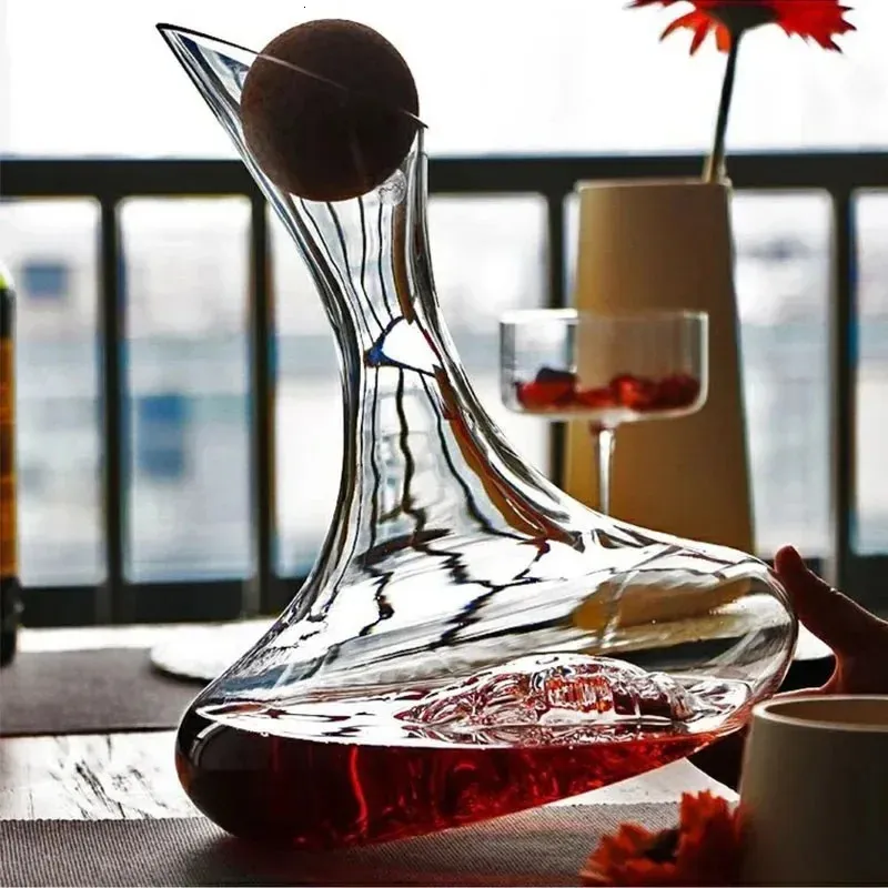 15002000 ml Rode wijnbaan Crystal Glass Wijnen whisky snelle waterval ijsberg dispenser Kettle 240407