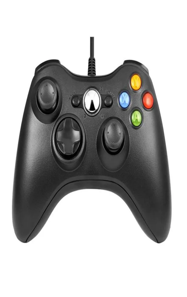 Szokowy przewodowy kontroler gier USB GamePad joystick dla Microsoft Xbox Slim 360 PC Windows PC z przyciskami ramion 1613137