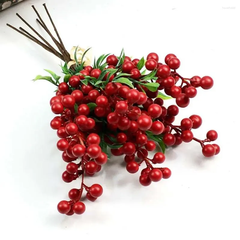 Dekorative Blumen Schöne Winter Wohnkultur mit künstlichen Beeren Realistische Simulation Berry Bouquet für Weihnachten Hochzeit