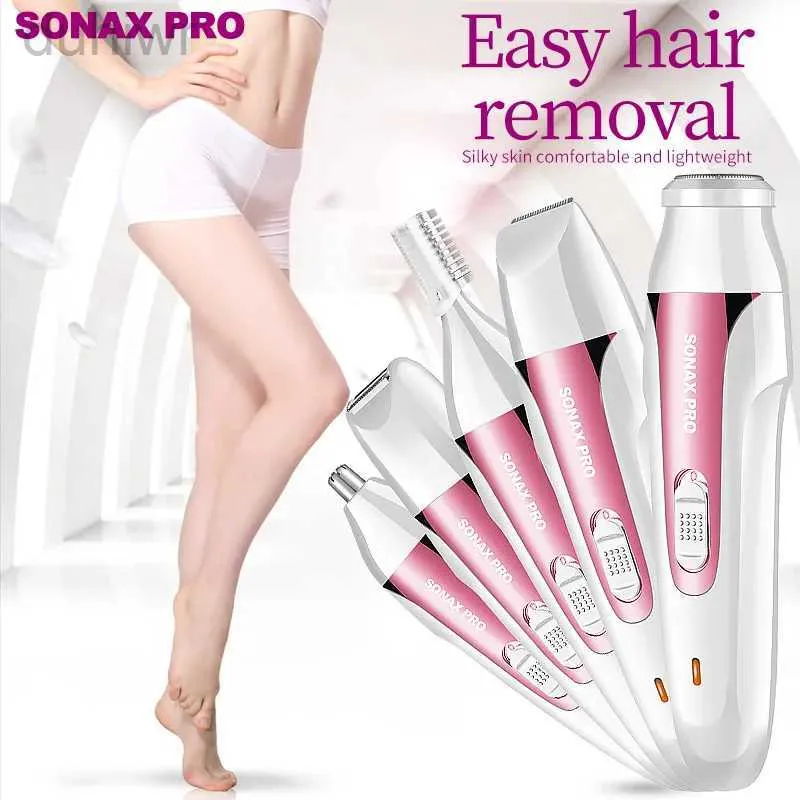 Epilator 5 i 1 Sonax Pro Shaver Electric Hair Remover Shaver Private Lip Hair Trimmer Shaver Depiladora Facial Epilator Women D240424