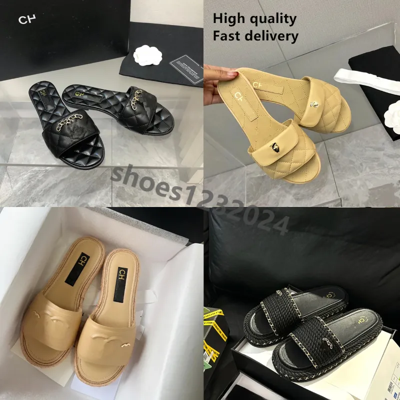 Beach 2024 Women sandals Summer Designer Roman New Paris Slippers Fashion Flat Sandals Female Latex Soft Sole Shoes Tory Flip-flops Thong Cd Slide Chanes Luxury women