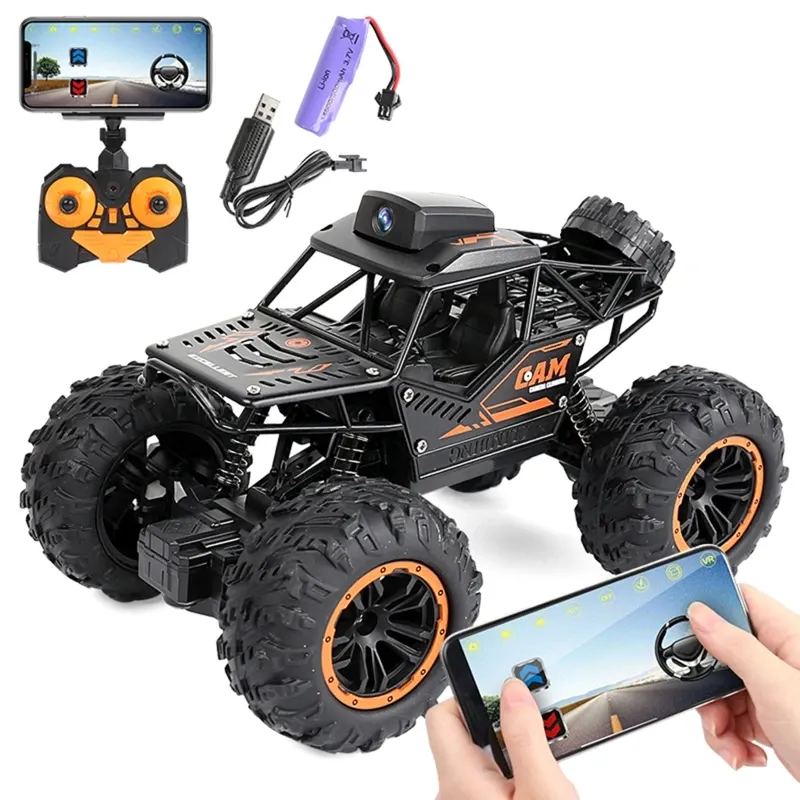 Car 2.4G Controller APP Remote Control WiFi Camera Highspeed Drift Offroad Car 4WD Double Steering Buggy RC Rock Crawler
