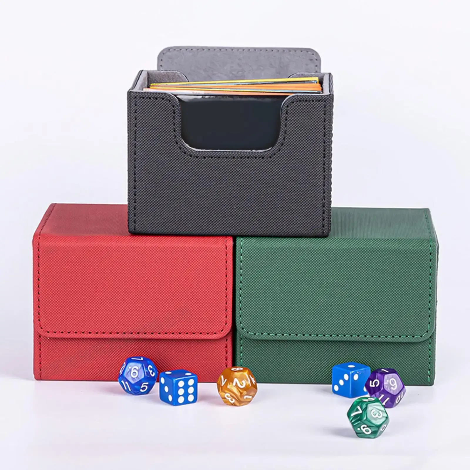 Games Card Deck Case Organizer Storage Box for MTG Cards Poker Cards Sport Card Leather Tarots for Case Container Collection Capacity