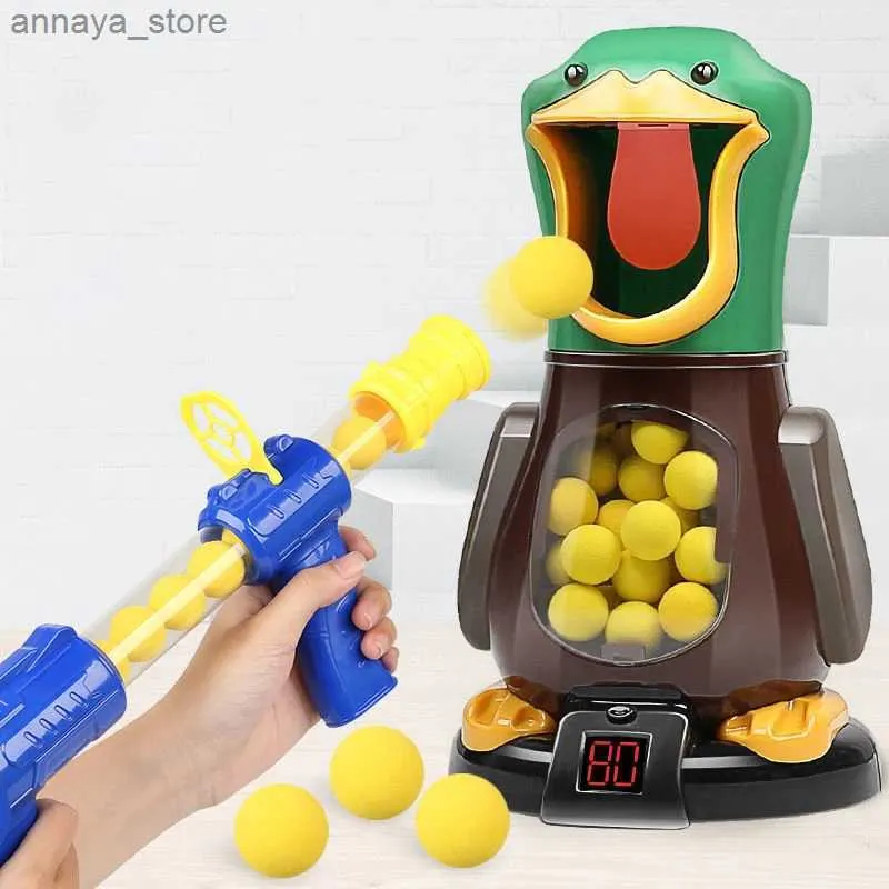 Gun Toys Hungry Shooting Duck Toys 98K Pistol Air-driven Gun Soft Bullet Ball Scoring Battle Games With Light Can Walk Gun Kids Giftl2404