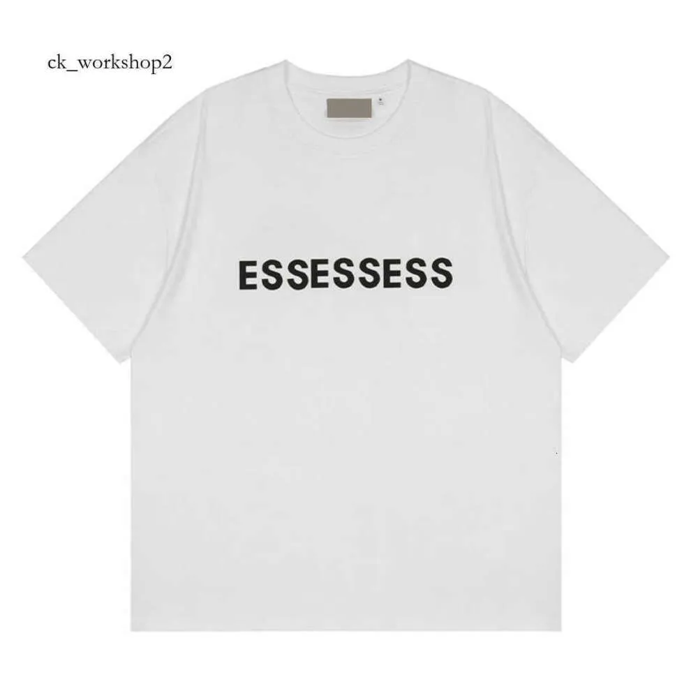 Essentialsshorts Essentialsshirt Essentals Shirt Classic Basic Embroidered Badge Loose Cotton Small Round Neck Island Tshirt 24ss Shorts Math Graphic Tee 696