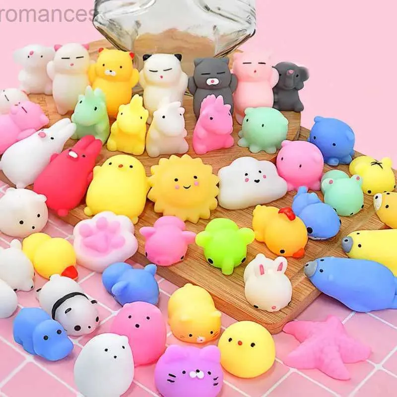 Dekompressionsleksak 50-5 st Kawaii Squishies Mochi Anima Squishy Toys For Kids Antistress Ball Squeeze Party gynnar Stress Relief Toys For Birthday D240425