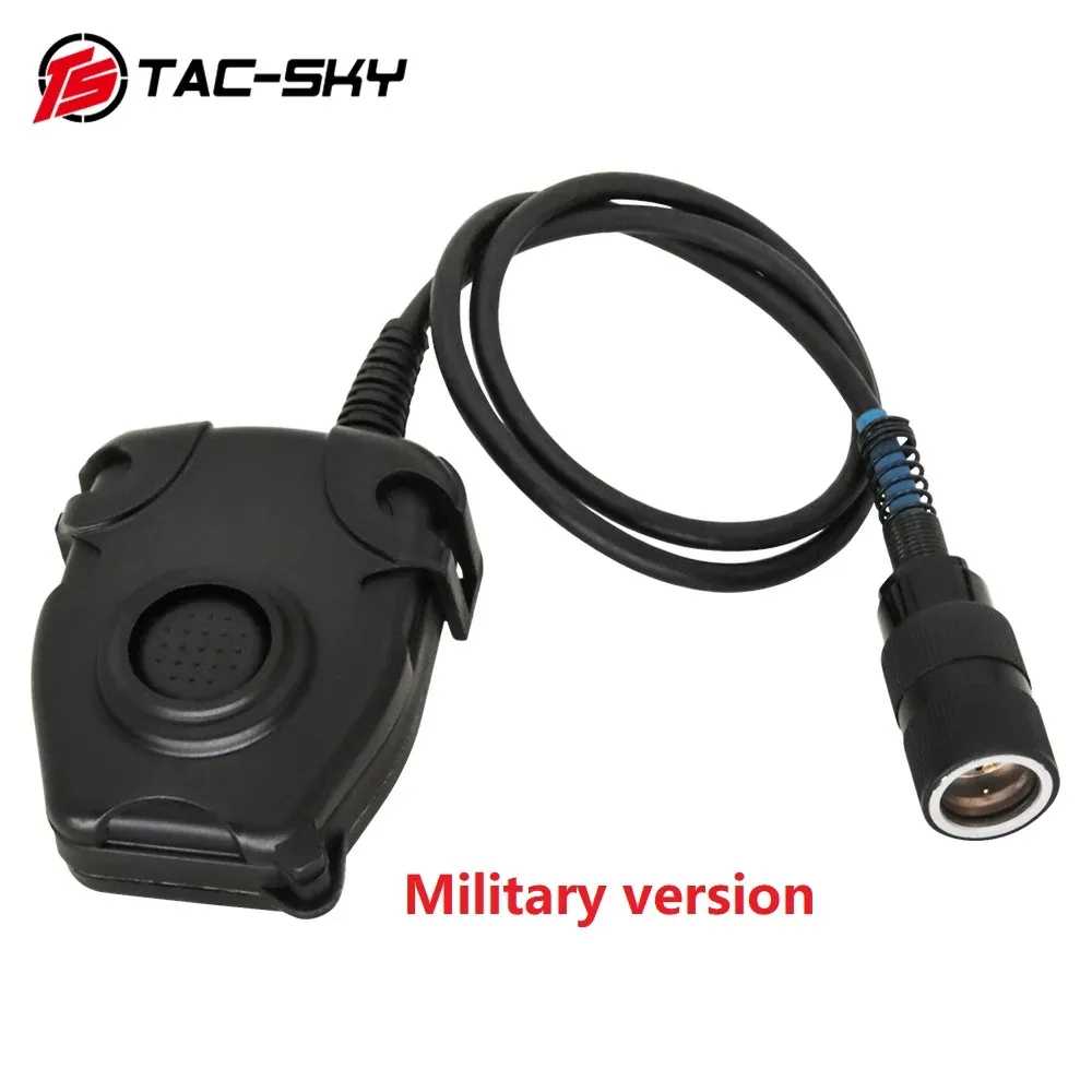 Acessórios Tacsky 6pin PTT Adaptador militar compatível com o fone de ouvido original Peltor / MSA para AN / PRC 148 152 152A Walkietalkie