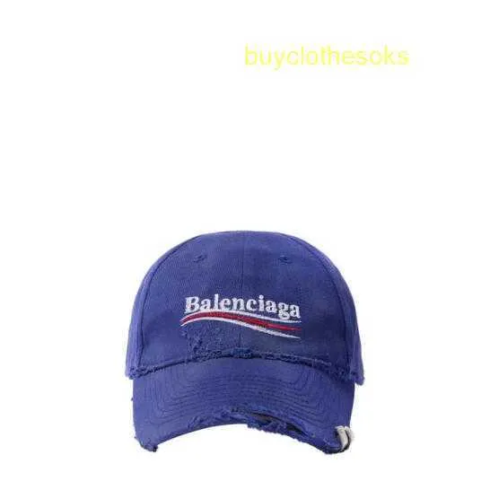 Luxury Hat Fashion Designer Cap Baseball Cap Luxury Fashion Märke Mens Political Cotton Twill Baseball Hat Blue