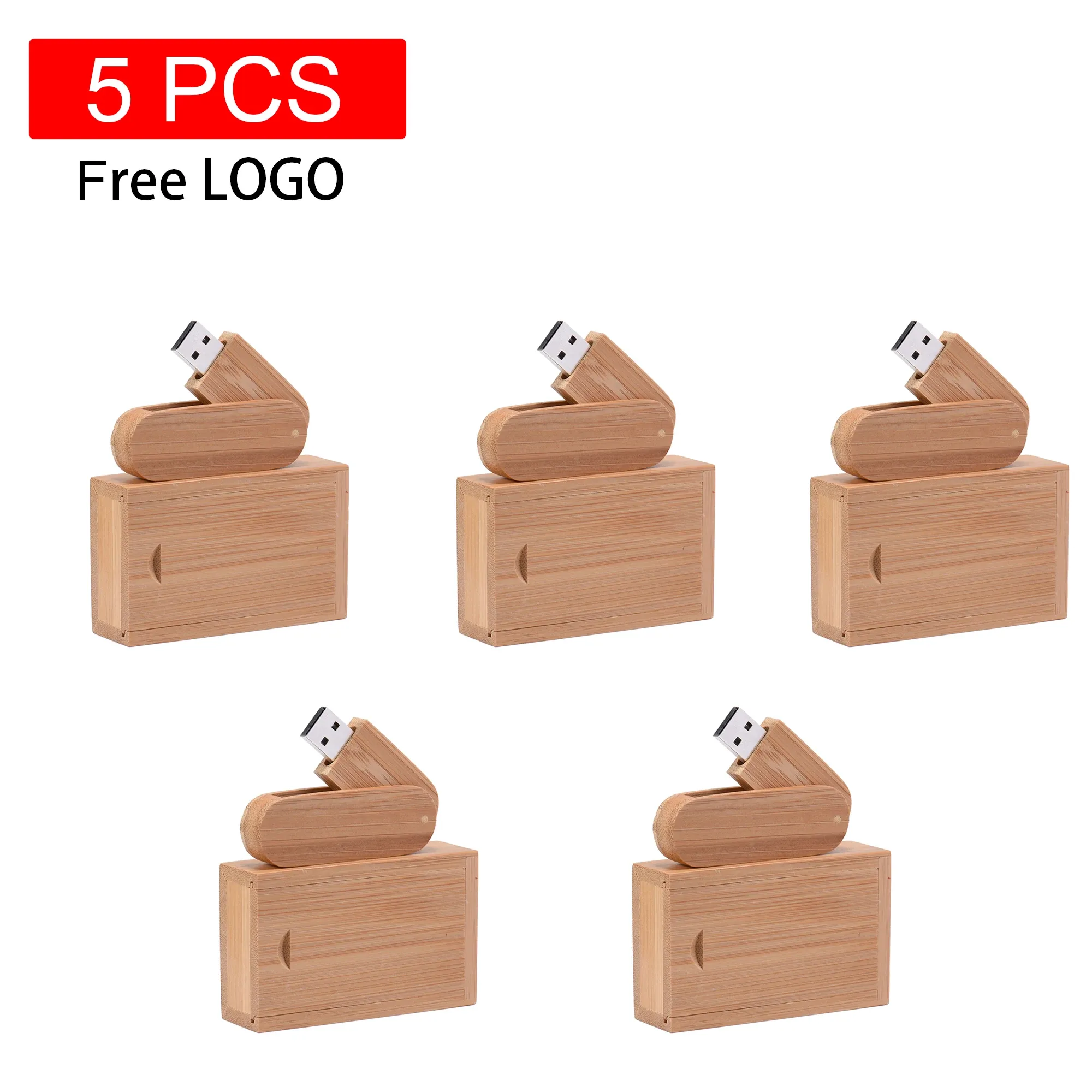 Drives jaster 5 pcs lot gratuit logo personnalisé USB Drive flash en bois en bois de stylo photo de mariage stick de mémoire de mariage 128 Go 64 Go 32 Go 16g