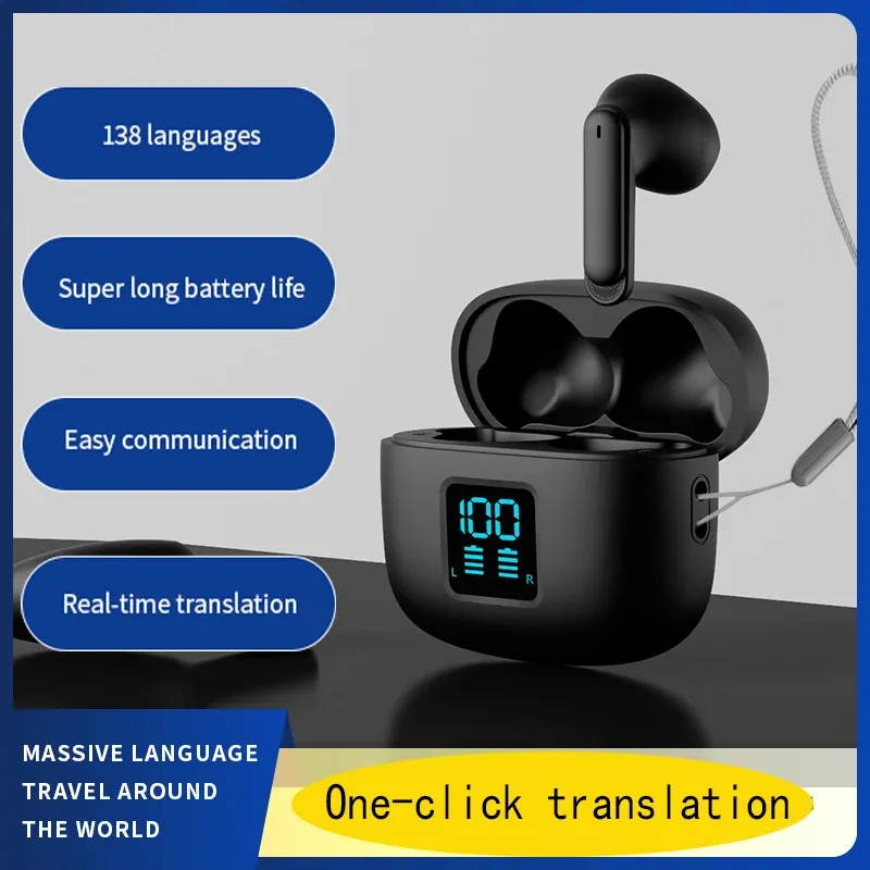 Translator Intelligent voice translator 138 multilanguage realtime online instant offline translation learning travel translation headset